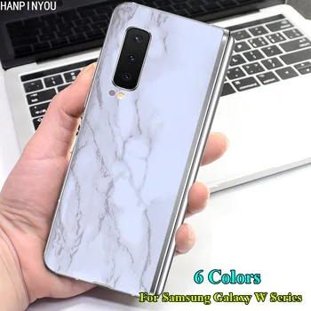 Перейти на Алиэкспресс и купить Для Samsung Galaxy W20 Fold 5G W 2019 2018 2017 винтажная мраморная задняя крышка Защитная пленка наклейки (не чехол)