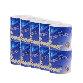 

10 Rolls/set Toilet Paper Durable Home Kitchen Bath Toilet Roll Paper Tissue Roll 3 Layers Thicken Toilet Roll Paper
