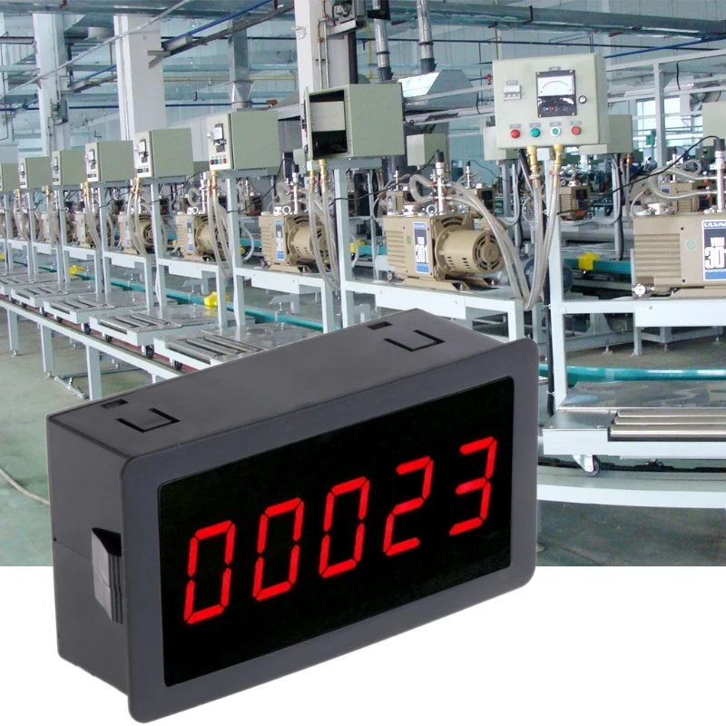 DC 12-24V Red 5 Digit 0.56" LED Panel Counter Meter Up Plus Totalizer 0-99999