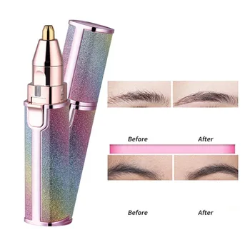 

Electric Eyebrow Trimmer & Hair Remover 2 In 1 Facial Shaving Device Nose Hair Removal Instrument Nose Hair Clipper