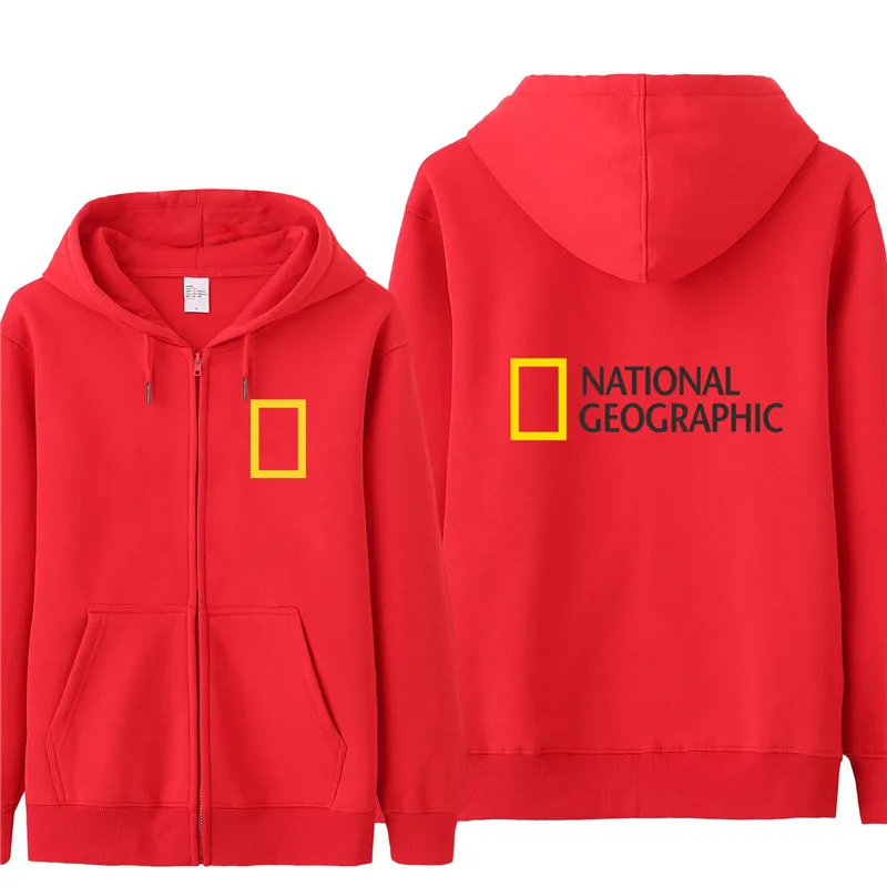 Autumn National Geographic Channel Sweatshirt Men Fashion Coat Fleece Pullover Unisex Man National Geographic Sweatshirt - Цвет: as picture