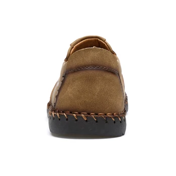 

Classic Comfortable Men Casual Shoes Loafers Men Shoes Quality Split Leather Shoes Men Flats Hot Sale Moccasins Shoes Plus Size