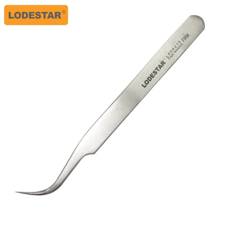 Lodestar/Леда L606215 жесткий-Форма с тусклой полировкой, локтевой или Пинцет Нержавеющая сталь пинцет