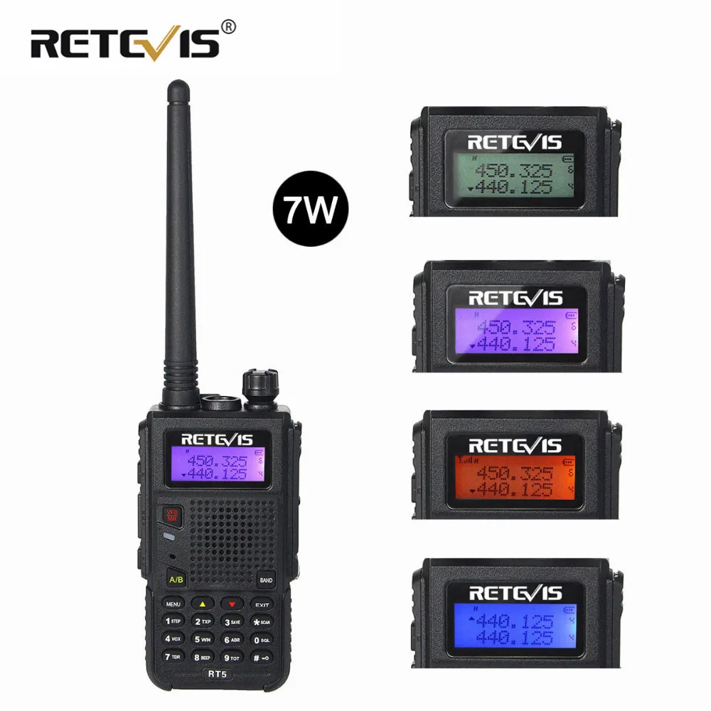 Retevis RT5 Dual Band Walkie Talkie 128CH Alarm Scan VOX LCD TOT FM 2-way Radio