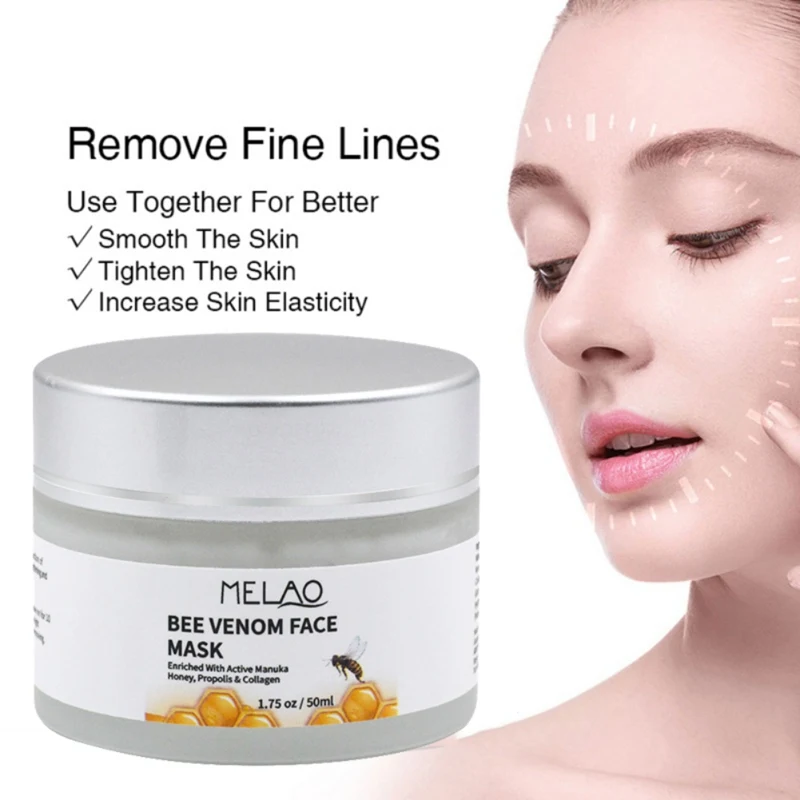 Лифтинг маска для лица Manuka Honey ночная крем против старения морщин Bee Venom