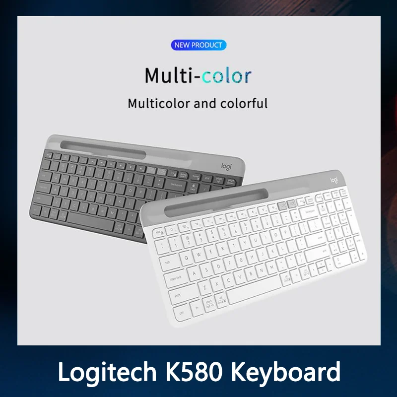Беспроводная ультра тонкая Офисная Клавиатура Logitech K580 2 4G Bluetooth два режима