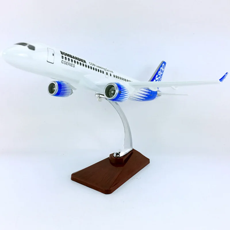 36CM1: 100 модель Bombardier CS300 авиакомпания с базовым сплавом самолет Коллекционная модель дисплея игрушки коллекция подарки для детей