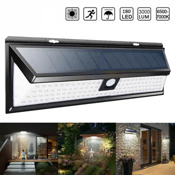 

180 LED Solar Power Motion Sensor Waterproof Outdoor Security Wall Lamp