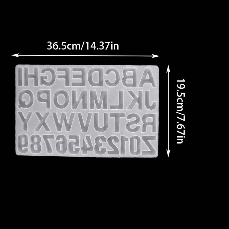 Unique Bargains Moule Alphabet 3D pour Résine 2,56 Pouces Silicone K Capital Alphabet Moule de Coulée Époxy pour Bricolage Artisanat