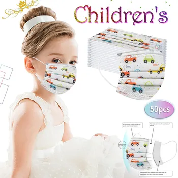 

3-Ply Masks Face Mask With Elastic Earloop Kids 50PCS Mouth caps disposable covers for masks protective facial masque