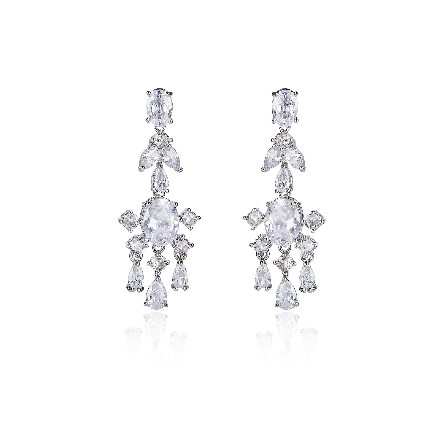 

Cubic Zircon CZ Earrings for Wedding Crystals Flower Earring for Bride Women Girl Birthday Party Jewelry CE11597
