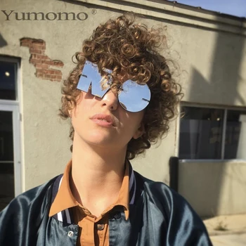 

Fashion Gradient Sunglasses Women Men 2020 personality Rimless Rainbow bridge Sun Glasses Eyewear Luxury Sunglasses UV400