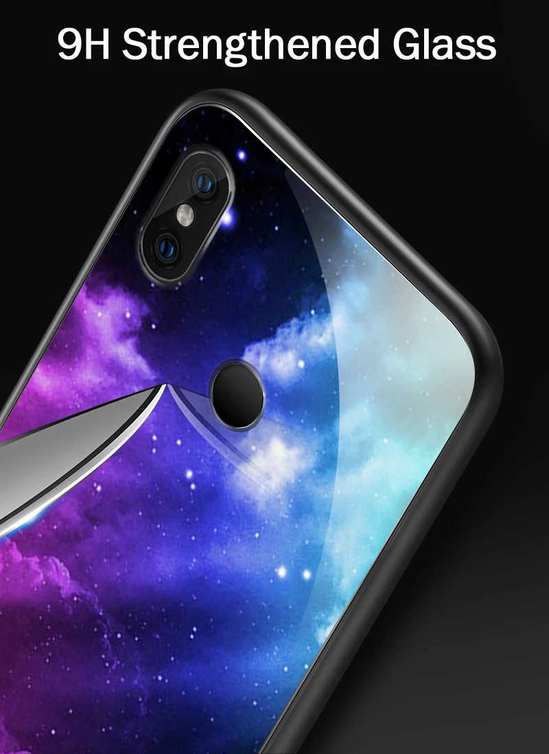 Чехол из закаленного стекла для Xiaomi 6X5X8 9 SE A1 A2 удобный телефонный футляр для Redmi Note 4x 5A 6 7 Pro Prime TPU Защитный Жесткий Чехол