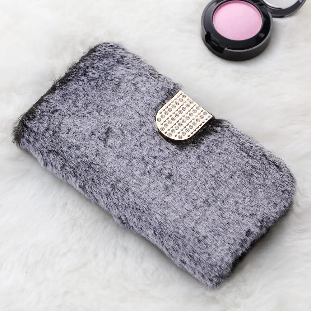 LAPOPNUT Роскошный кожаный чехол-книжка с теплым мехом для samsung Galaxy J6 Plus J4 J3 A5 A8 A7 A6