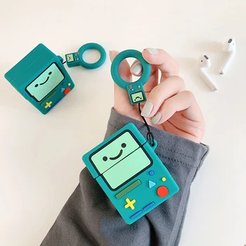 

3D Adventure Time Game Machine Cartoon Soft Silicone Earphone Cases For Apple Airpods 1 2 Case Cute Cover Funda