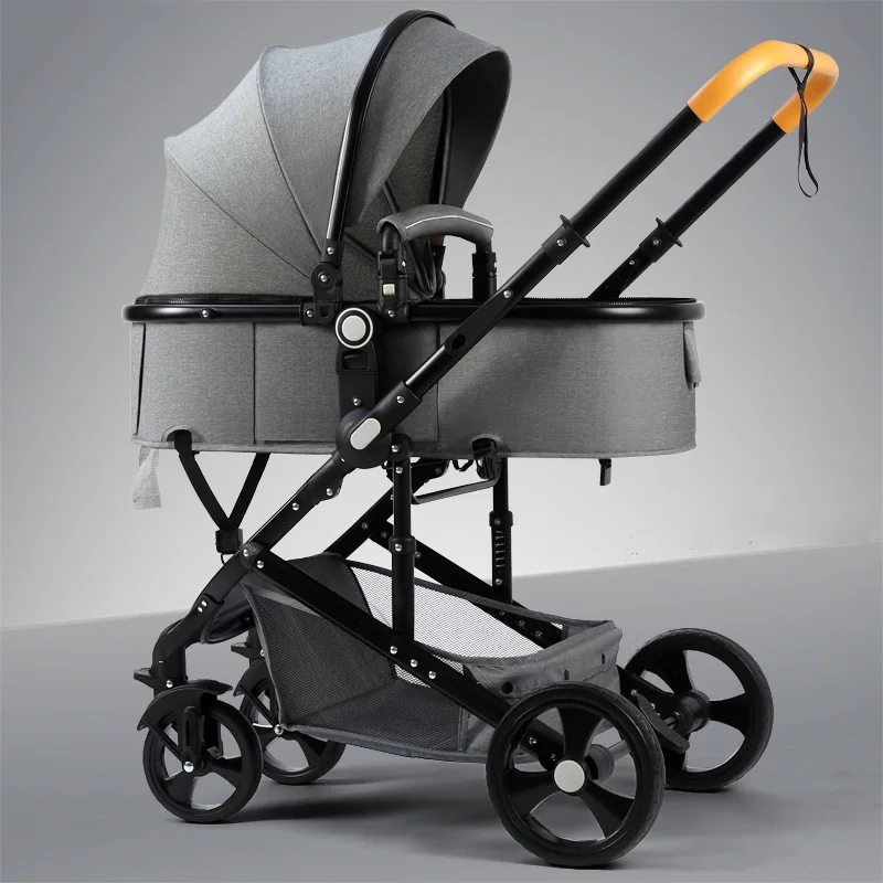 dark grey 1 Belecoo коляска с высоким пейзажем для новорожденных, 2 в 1, двусторонняя коляска для путешествий, алюминиевая рама, стандарт ЕС, автомобиль, 10 шт., подарки - Цвет: dark grey 1