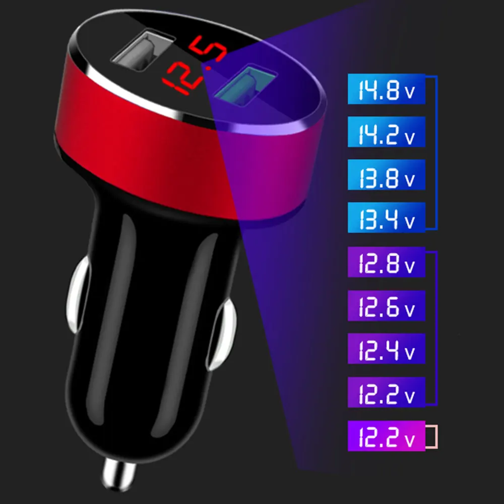 

12V Dual USB Car Charger 3.0/2.4A Fast Charging For Iphone Samsung Mini USB Auto Charging Car-Charger Accessories