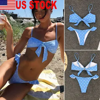 

US Womens Padded Push-up Bra Bikini Set Swimsuit Swimwear Beachwear Bathing Suit