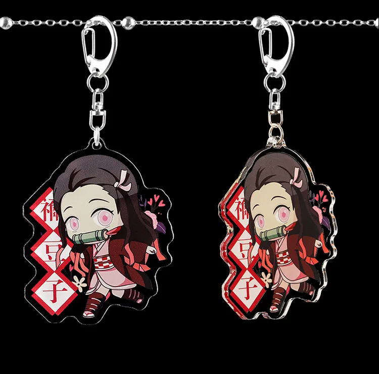 Аниме Демон Истребительница Kimetsu без Yaiba камадо Tanjirou брелок для ключей со значком