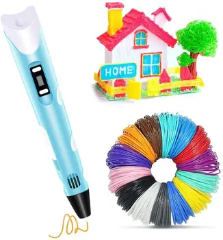 

3D Printing Pen Intelligent 3D Pen with 12 Colors PLA Filament Creative Drawing Pen for Kids Children Gift Present