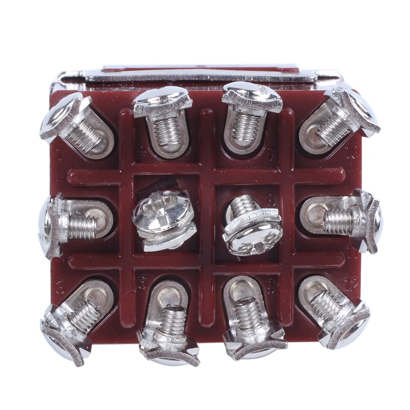 10A/380VAC 15A/250VAC 3 положения 4PDT вкл/выкл/вкл 12 контактный переключатель