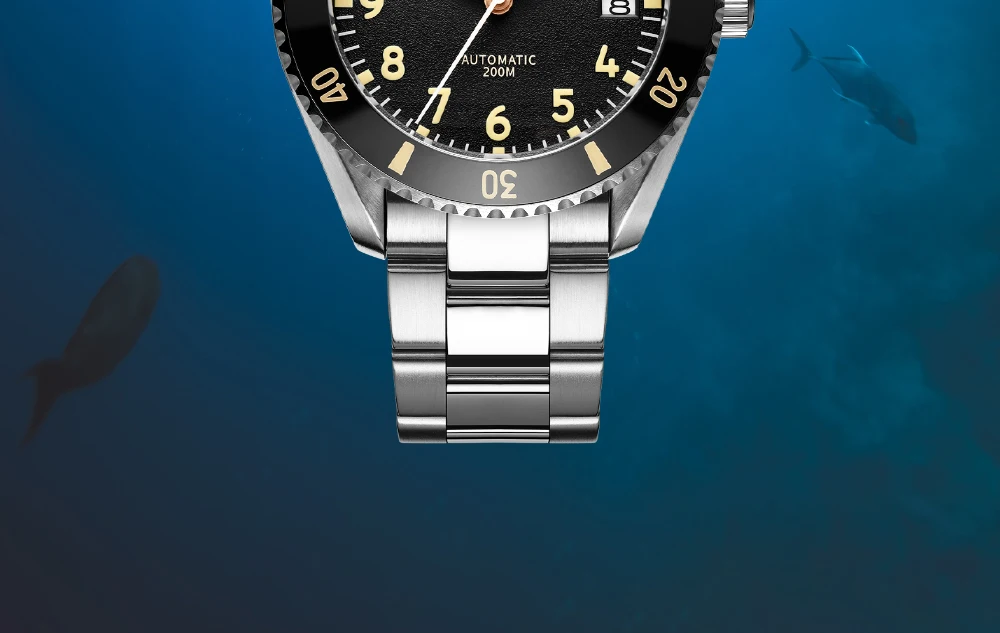 Addies Dive NH35 Automatic Watch One-way Rotating Ceramic Ring 316L Stainless Steel Watch Sapphire Crystal 200m Waterproof Watch