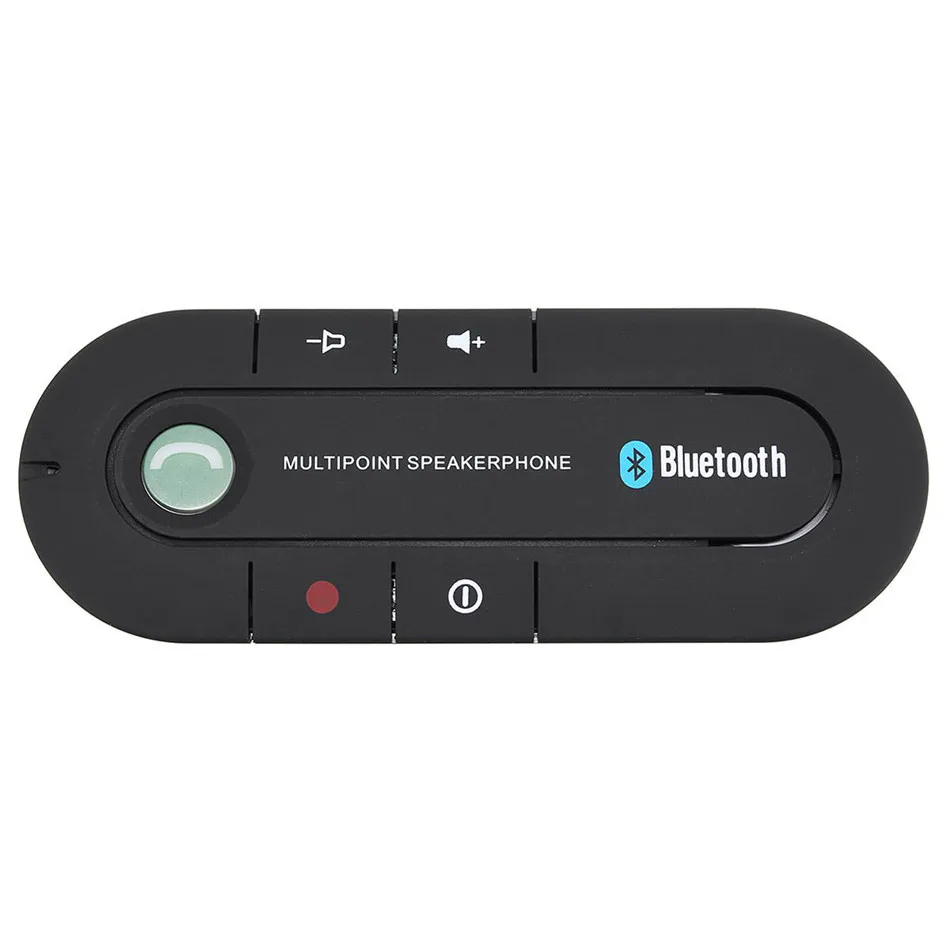 Автомобильный беспроводной Bluetooth комплект громкой связи Bluetooth динамик телефон MP3 музыкальный плеер Солнцезащитный козырек клип динамик телефон с автомобильным зарядным устройством