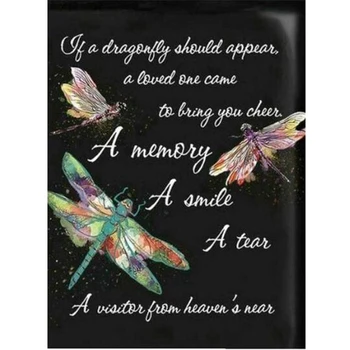 

5D Dragonfly Art text Diamond Embroidery insect Diamond Painting Full square/round Diamond Mosaic Needlework Canvas by Numbers