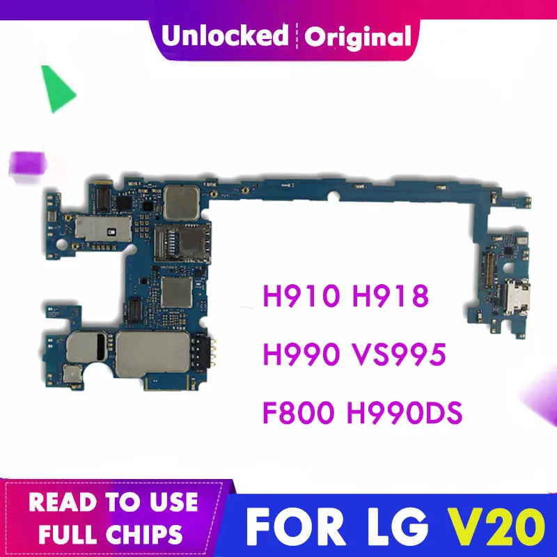 Оригинальная материнская плата для LG V20 H910 H918 H990 H990N VS995 F800 64 ГБ с одной/двумя