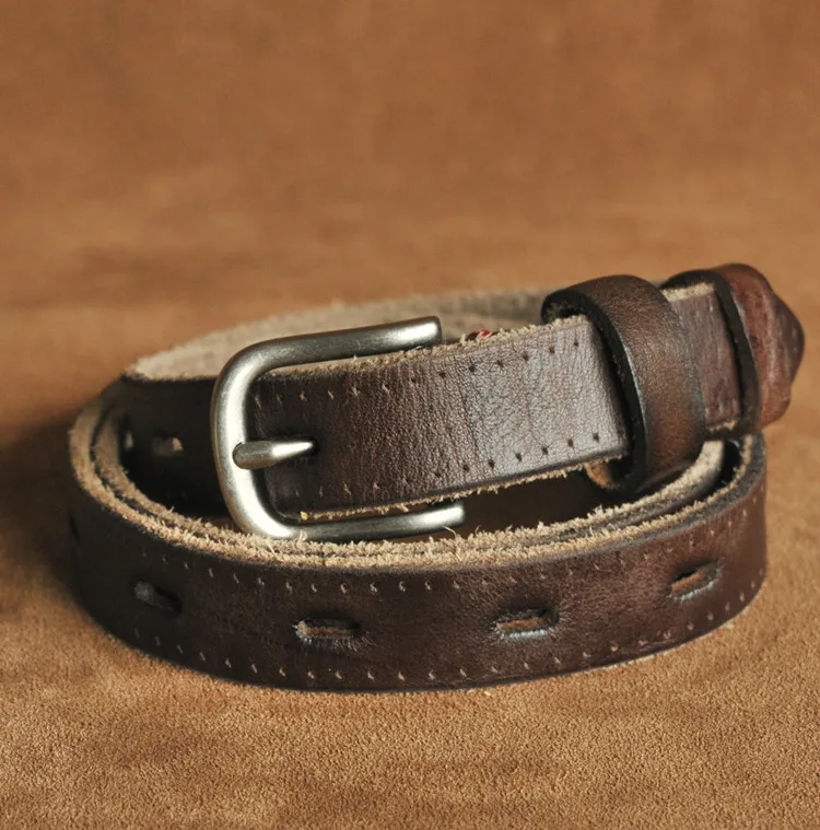 Итальянский качественный коровья кожа первый слой Ретро мягкий роскошный модный женский ремень для женщин джинсы для отдыха ремень из натуральной кожи
