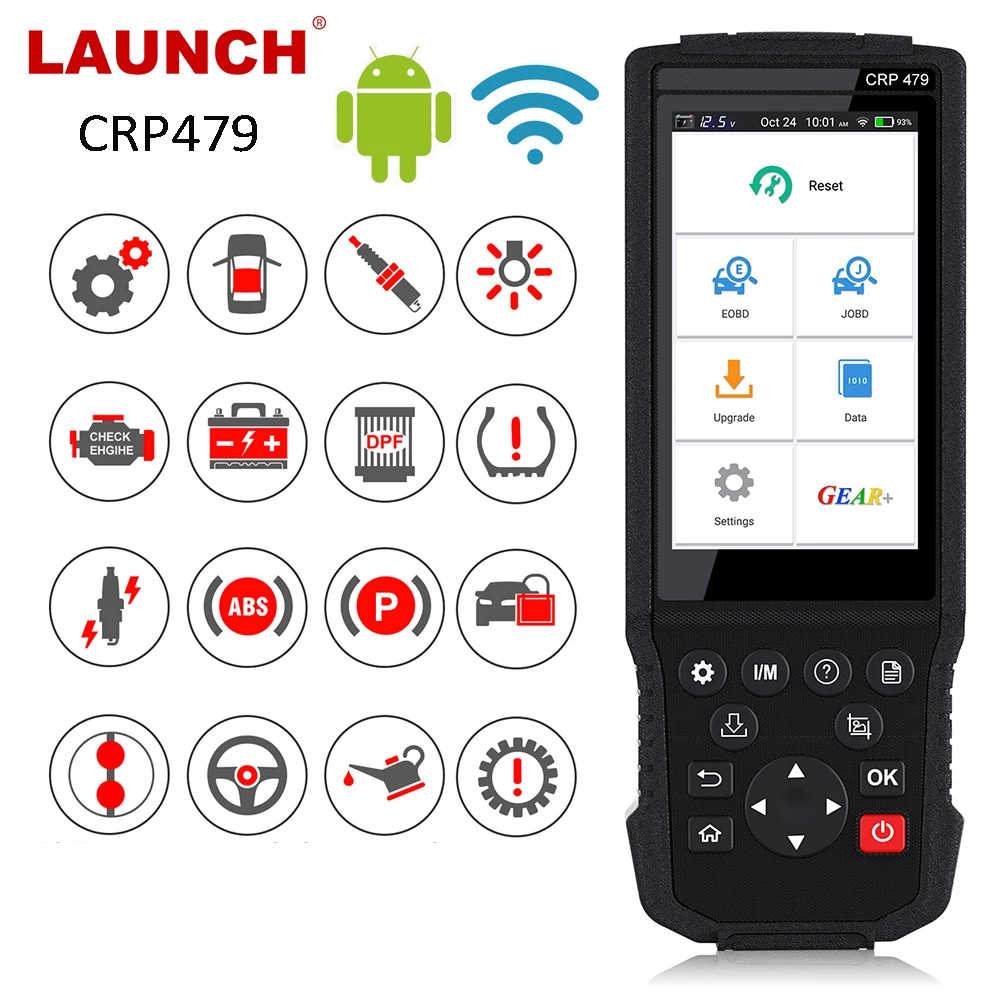 US $199.17 Launch X431 Crp479 Obd2 Scanner Jobd Auto Scanner Abs Tpms Dpf Immo Key Epb Oil Reset Car Diagnostic Tool Obd2 Launch X431 Wifi