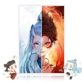 

painting by numbers art paint by number Hand-painted anime version of Nezha home background wall corridor decorative painting