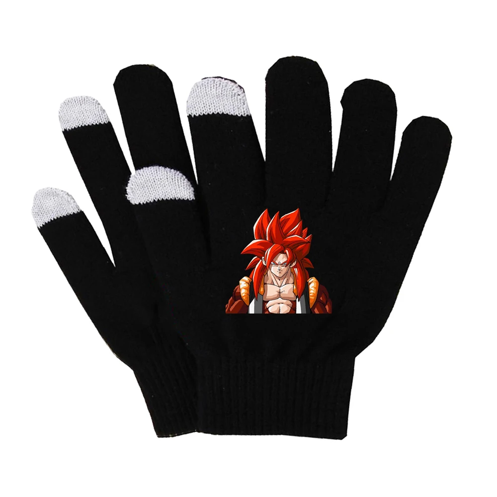 Аниме Дракон перчатки для боулинга плюшевые льняные перчатки зимние мягкие перчатки сенсорный экран смартфон женские перчатки - Цвет: 21