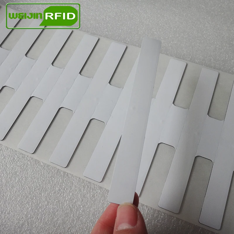 UHF RFID Анти-металлическая бирка линии серебрения confidex тонкий 915 МГц 868 МГц Impinj Monza4QT EPCC1G2 6C для печати ПЭТ пассивный RFID PET этикетка
