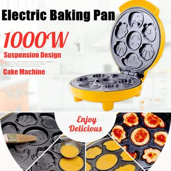 

1000W 220V Household Automatic Cake Machine Cartoon Mini Children's Bread Machine Double-sided Heating Baking Breakfast Machine