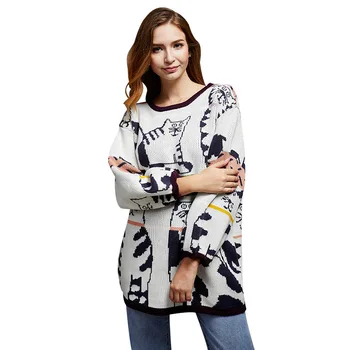 

2019 Women Fashion Korea Style Casual Cotton Easy Match Long Sleeve Loose Large Size Sweater Female Sweet Pullover Sweater