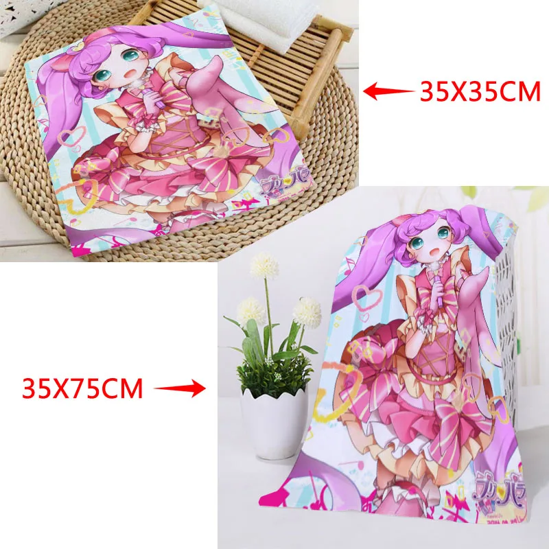 35x35 см, 35x75 см полотенца на заказ Idol Time Pripara печатные квадратные полотенца микрофибра Абсорбирующая сушка банные полотенца мочалка - Цвет: 11