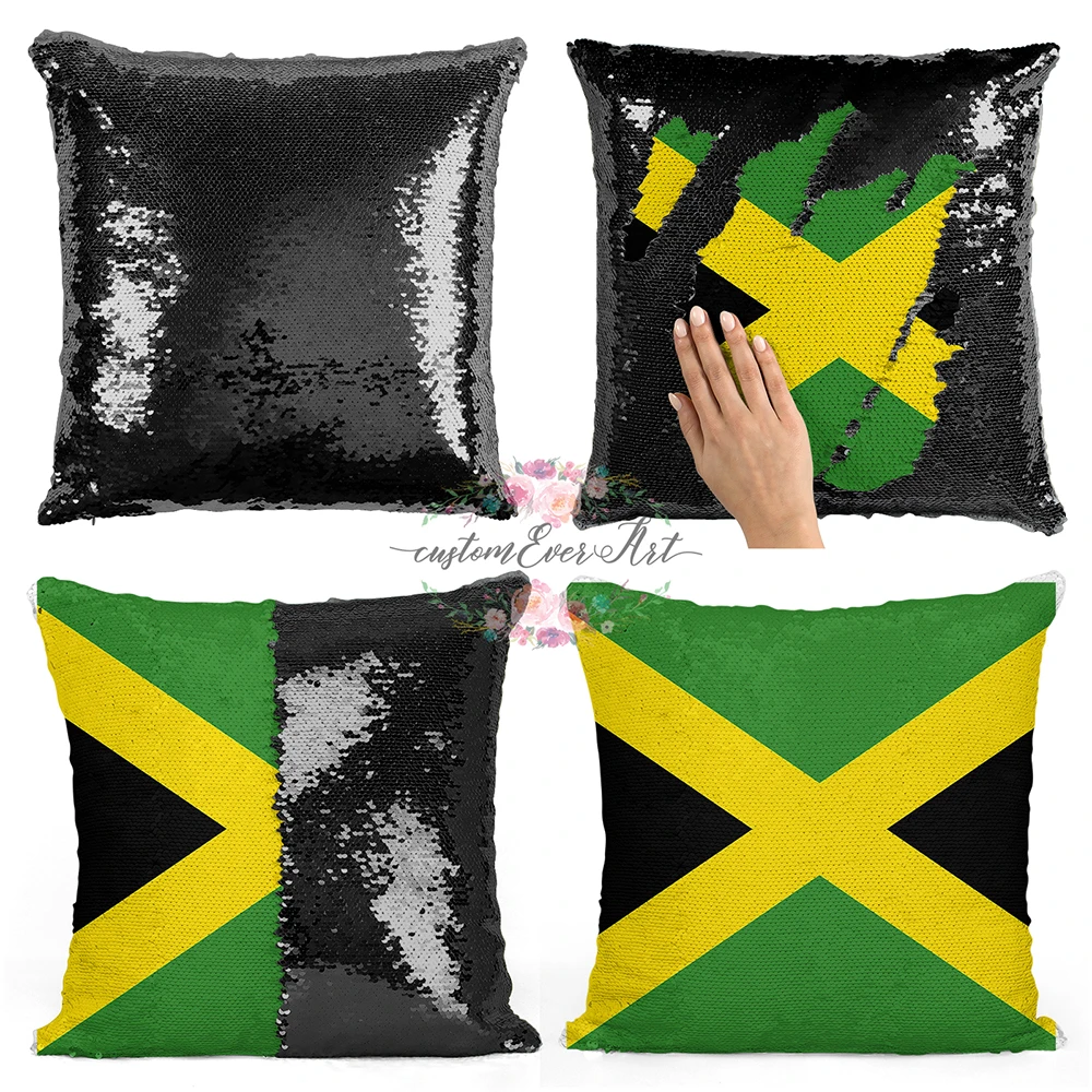 

Jamaica Personalized custom picture pillow coverï¼Œhome pillow reversible mermaid sequin pillow case cover