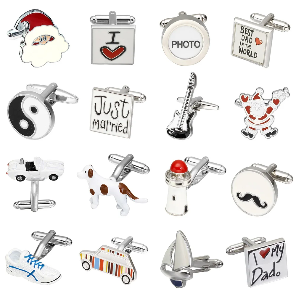 

Jewelry Shirt Cufflinks for mens Shoes/Flag/Car/Dog/Watch Cuff Button gemelos cuff links bouton manchette