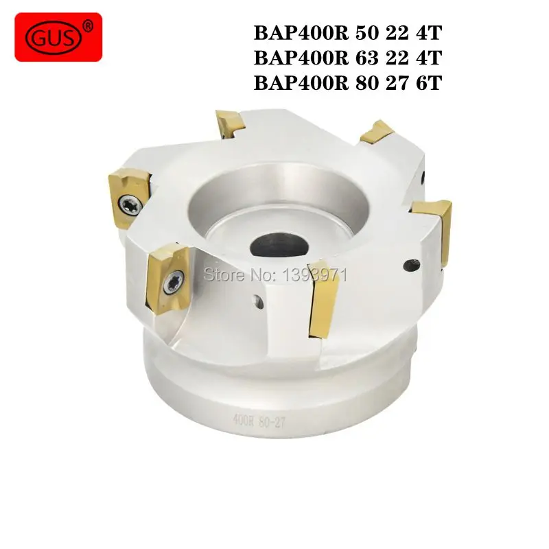 Концевая фреза BAP400R 50 22 4T BAP 400R 63 80 27 6T плоская с 10 твердосплавными пластинами APMT1604PDER|Держатель инструментов| |