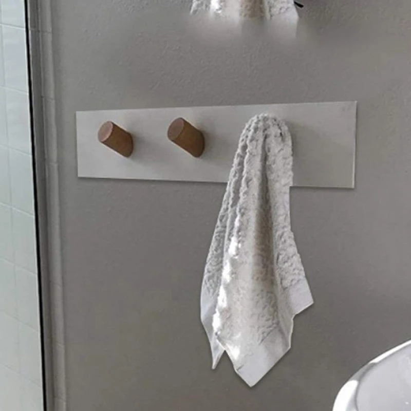 Natural Wooden Coat Hooks Wall Mounted Single Wall Hook Robe Clothes Towel Hat Rack Handmade Craft
