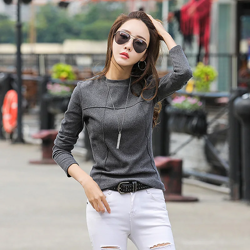 BOBOKATEER футболка с длинным рукавом женская одежда poleras mujer de moda повседневные футболки хлопчатобумажная женская футболка Топ Футболка femme