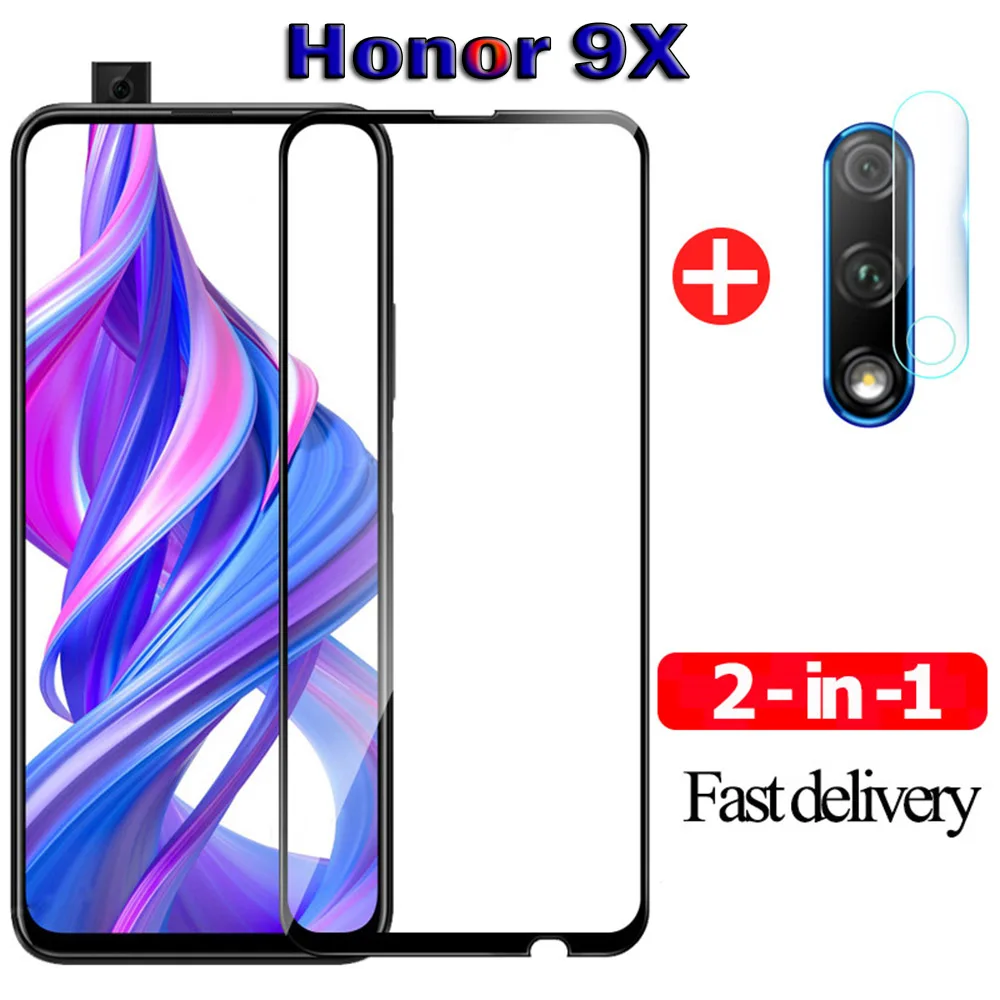 Защитное стекло 2 в 1 для honor 9X Pro закаленное Защитная пленка объектива камеры Huawei