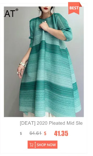 [DEAT] 2020 New Summer Fashion Pleated Dress Women Hit Color Print Csaul Sleeveless Loose Over Size Elegant Round Collar TX069