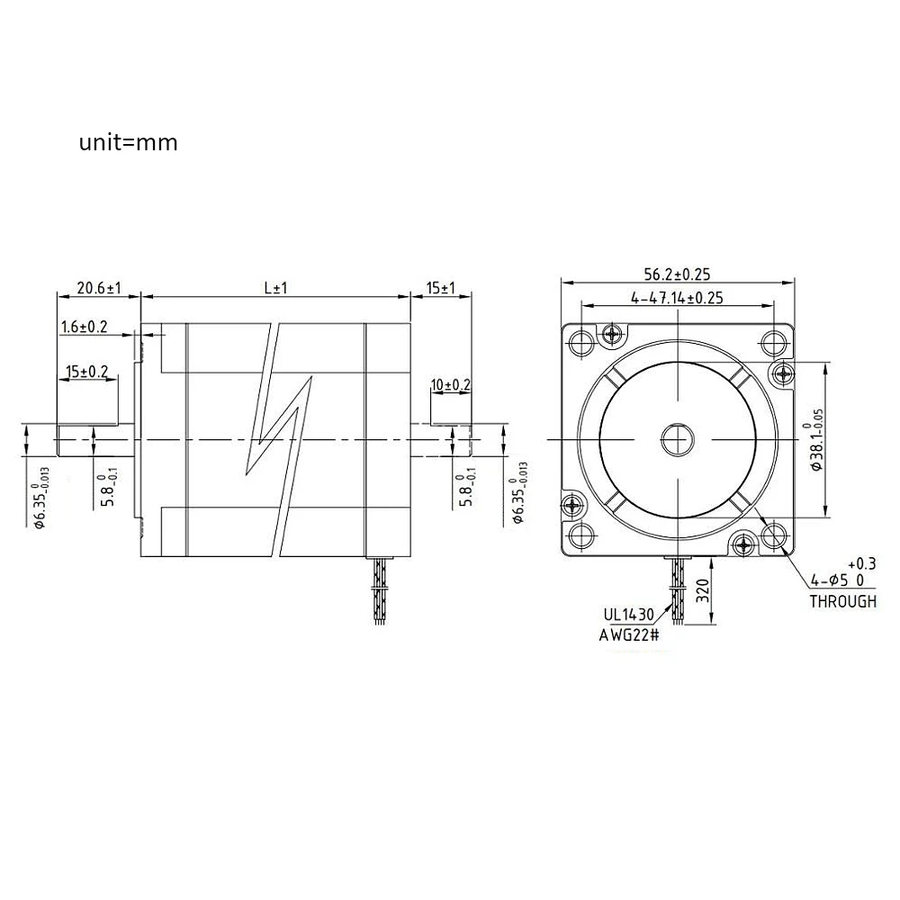 NEMA 23 57BYGH шаговый двигатель 1,8 градусов 4 провода 55 мм 2 фазы 1.0Nm 1.0A для ЧПУ 3d принтер Экструдер