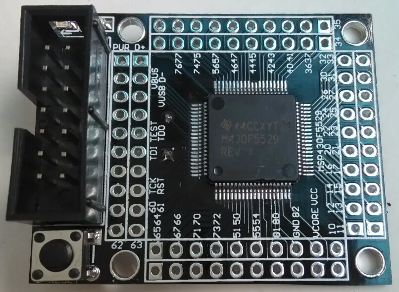 MSP430F5529 минимальная системная плата макетная плата основная плата нижняя пластина