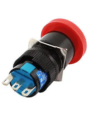 AC 250V 3A 16mm резьба SPDT Блокировка роторный сброс пластиковая кнопка переключатель