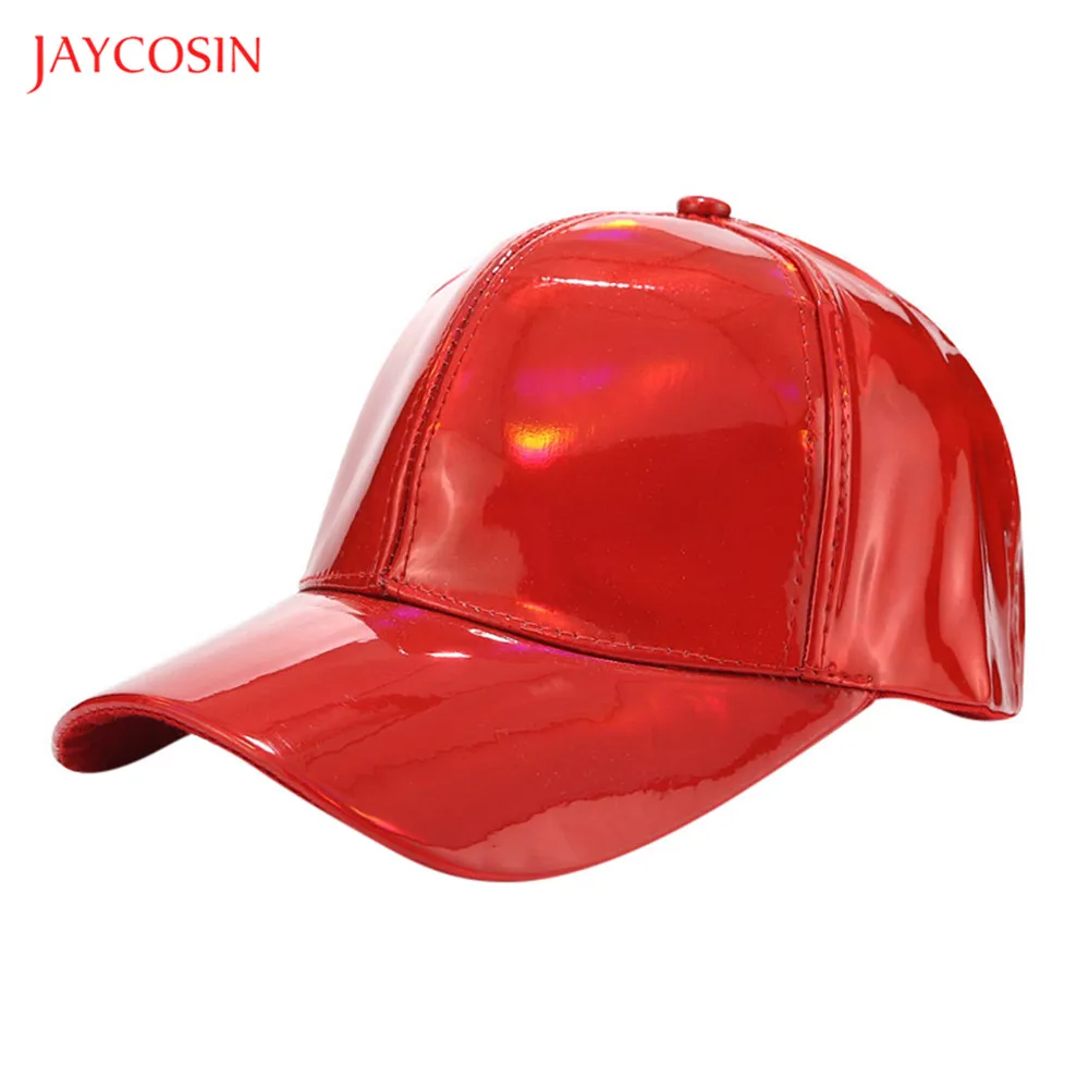 Joycosin модные унисекс хип-хоп бейсболки, повседневные лакированные кожаные бейсболки, женские шапки, одноцветные регулируемые мужские кепки s