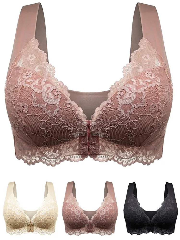 2 шт. спортивный бюстгальтер с чашками пуш-ап и застежкой спереди | Женская одежда