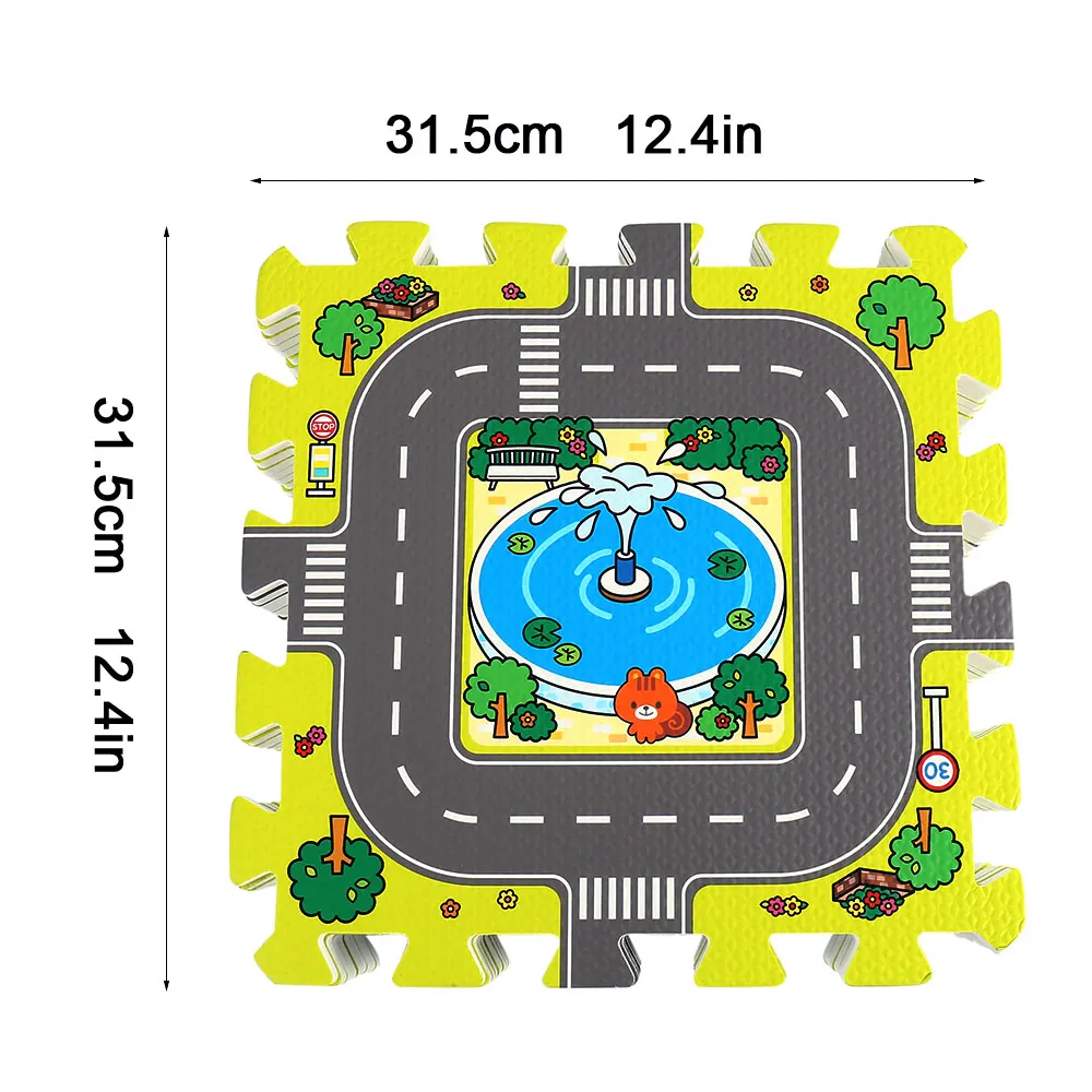 9 шт. детский игровой коврик EVA пена головоломка игровой коврик без края коврик коврики с изображением дорог головоломка Обучающий игровой коврик Детский раздельный шарнир для помещений